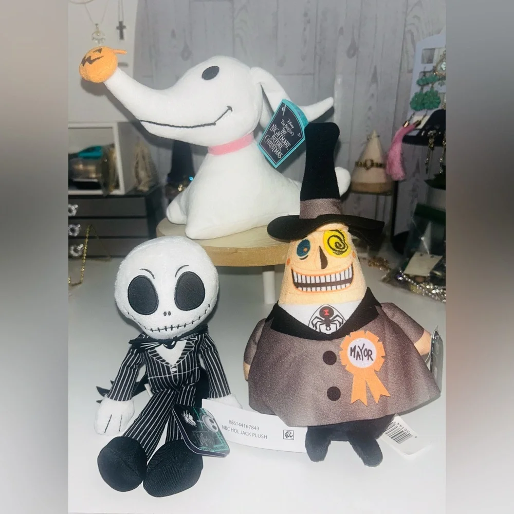 Nightmare Before Christmas Plushies Stuffed New W/ Tags